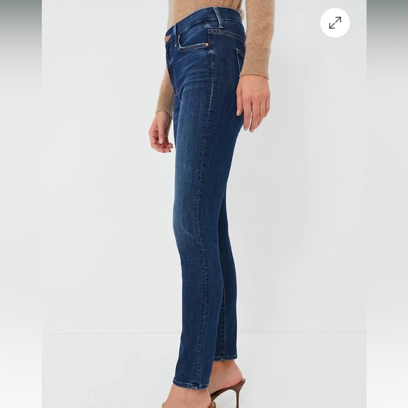 MOTHER Denim Teaming Up High Waisted Looker Ankle Jeans 25 - Picture 3 of 8